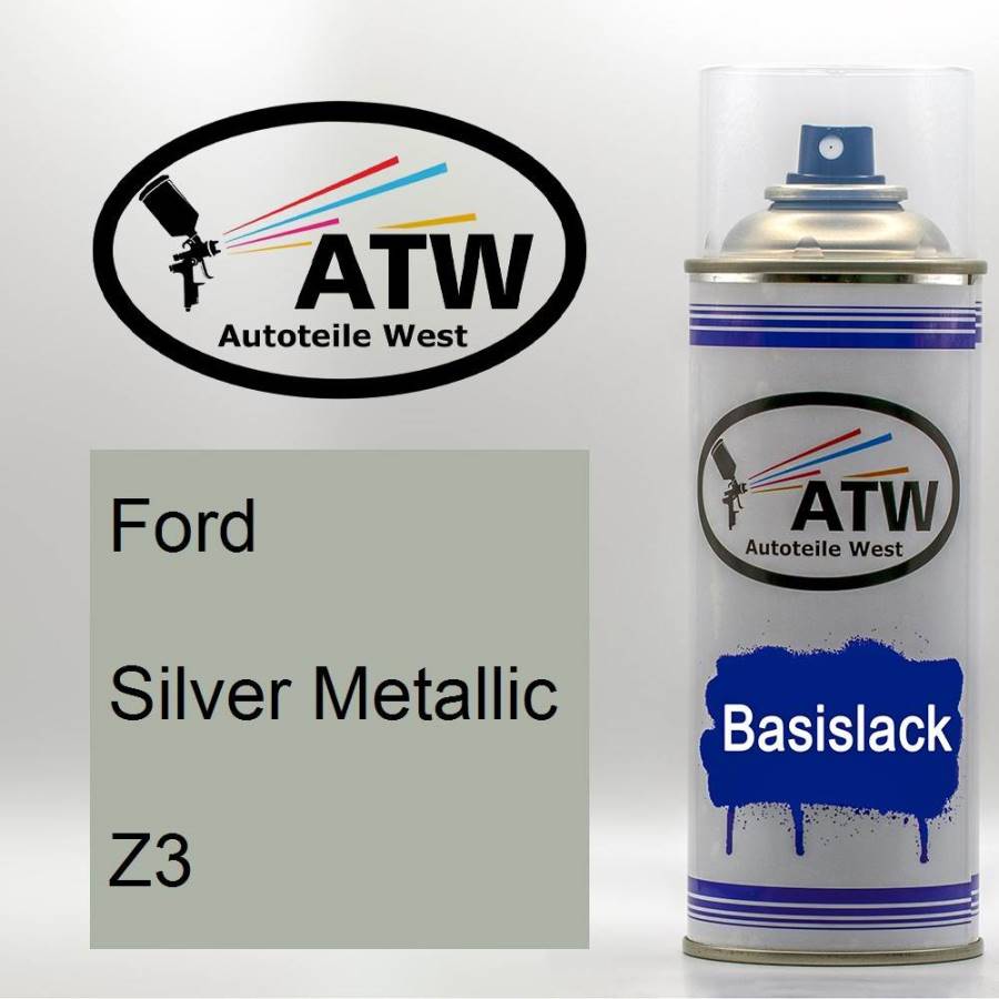 Ford, Silver Metallic, Z3: 400ml Sprühdose, von ATW Autoteile West.